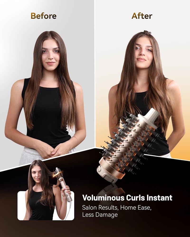 KAUGIC 6 in 1 Hot Air Hair Styler Dryer Multi-Styler - High Speed Hair Styling Tools with No Heat Damage, Auto Wrap Curler as A Gift for Fast Drying Curling Smoothing Volumizing Cool Shot - Image 3